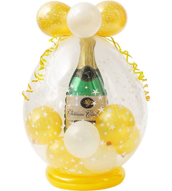 ウェディングリングときらきらピンクハート、シャンパンのラッピングバルーン【結婚式】 - g-wed-0112__06.jpg