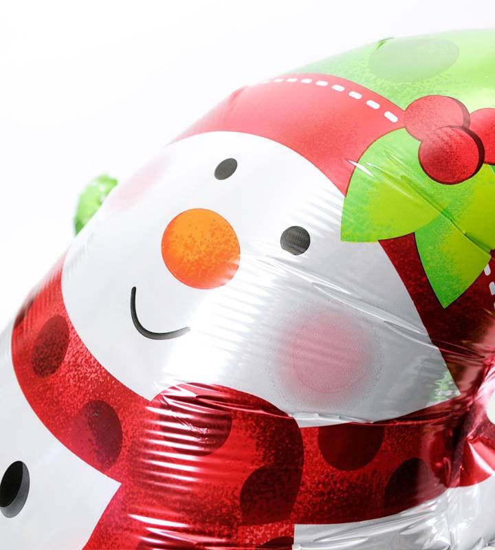 スノーマンとピンク＆ゴールドのぷちバルーン、ピンクドット【クリスマス】 - g-xms-0008__03.jpg