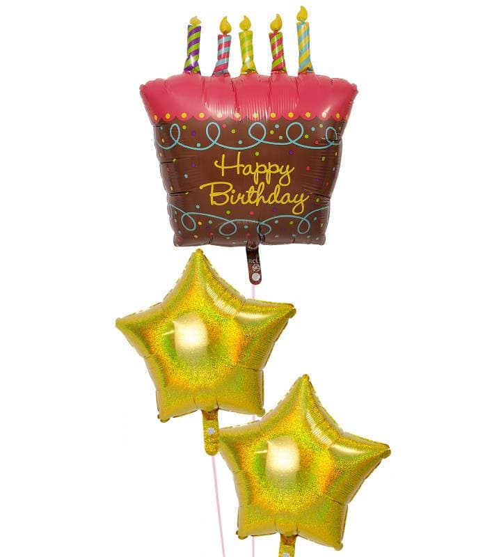 キャンドル付きケーキとダブルスターバルーン【誕生日】 - g-btd-0052.jpg