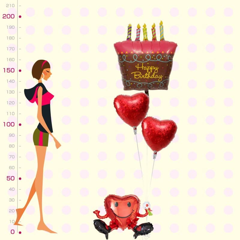 ハート君が持つキャンドル付きケーキとダブルハートバルーン【誕生日】 - g-btd-0053__01.jpg
