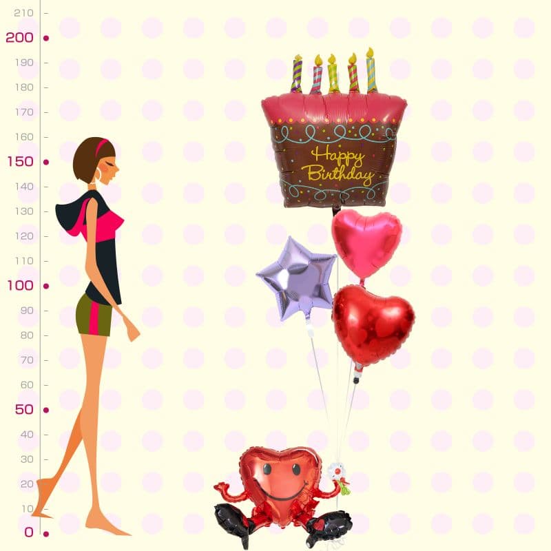 ハート君が持つキャンドル付きケーキとハート&スター【誕生日】 - g-btd-0086__01.jpg