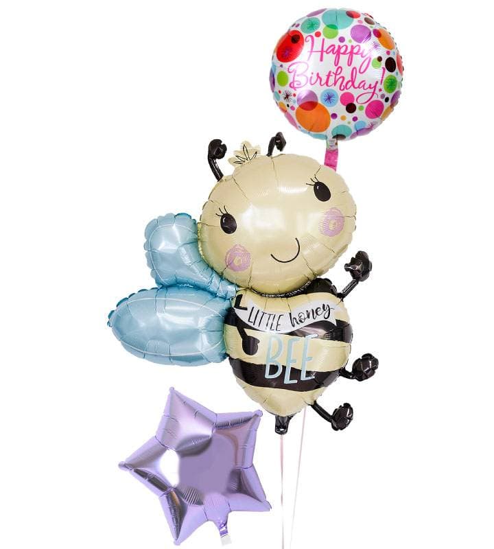 華やかドットとミツバチ、ラベンダースター【誕生日】 - g-btd-0128.jpg