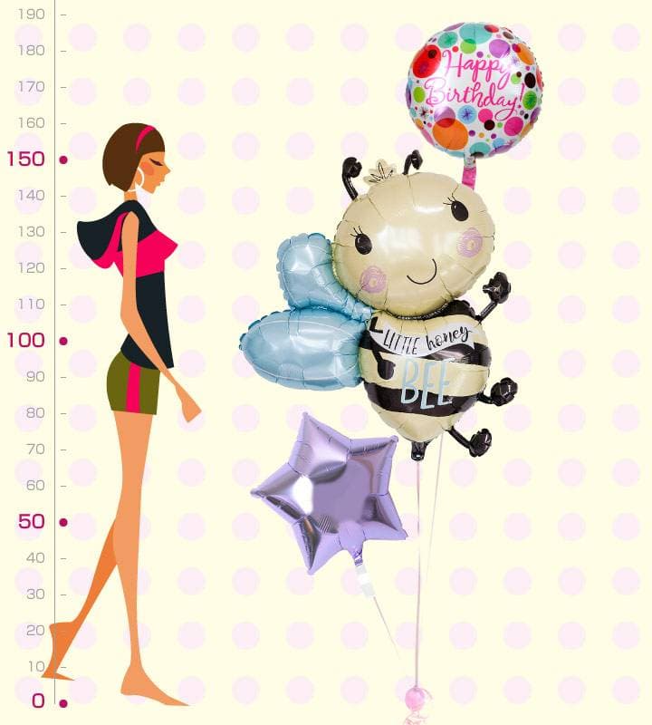 華やかドットとミツバチ、ラベンダースター【誕生日】 - g-btd-0128__01.jpg